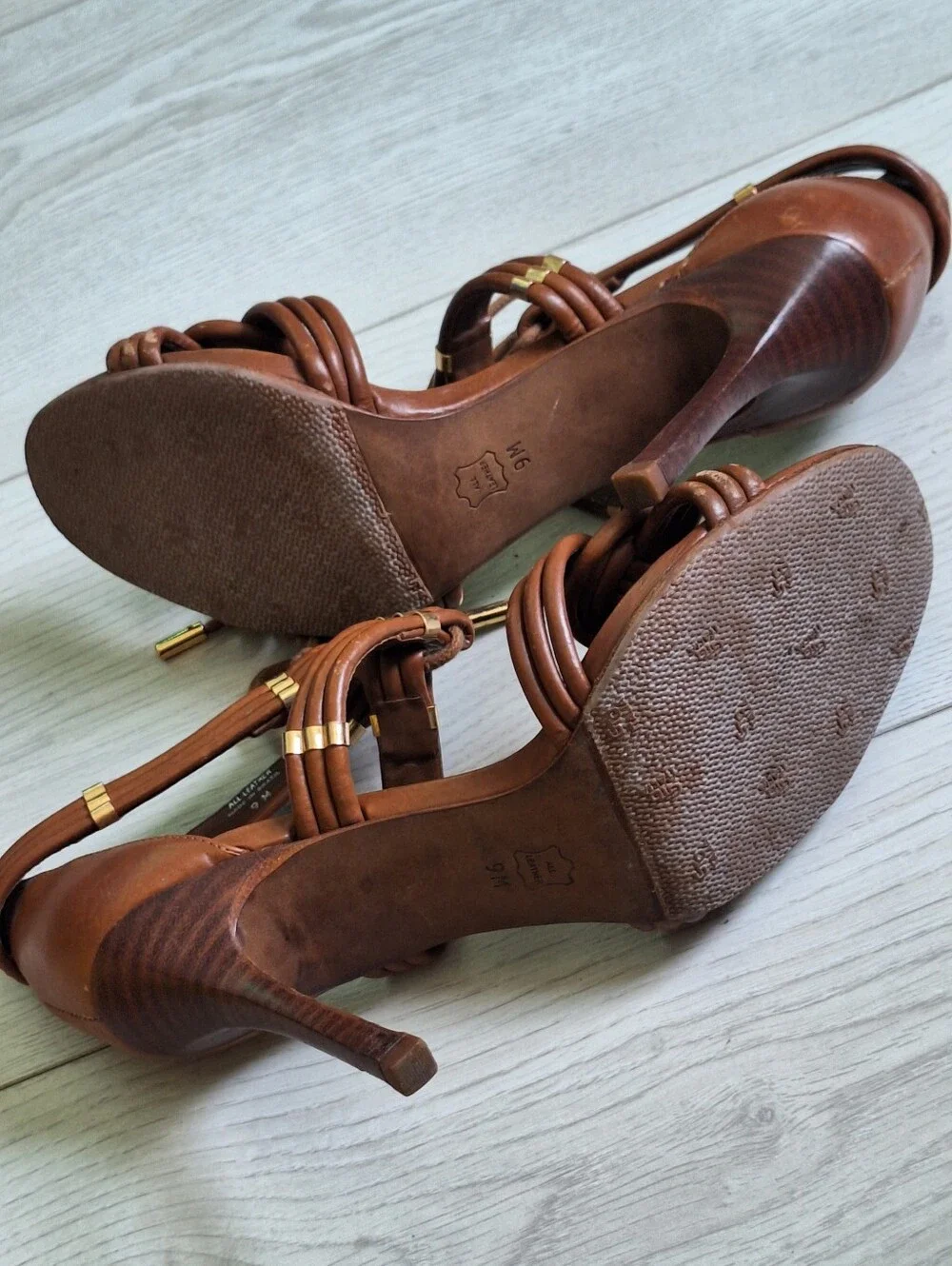 Tory Burch Audrianna Brown Leather heels 9 M